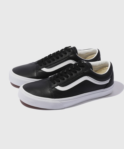 VANS(バンズ)の「【VANS/バンズ】Old Skool LEATHER(スニーカー・メンズ・ブラック・27.0cm/29.0cm/28.0cm/26.0cm)」の2枚目の写真