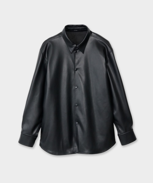 CINOH（チノ）の「SYNTHETIC LEATHER SHIRT（シャツ/ブラウス・メンズ・ブラック/ブラウン・46/44）」の14枚目の写真