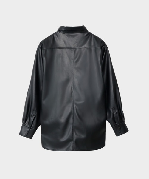 CINOH（チノ）の「SYNTHETIC LEATHER SHIRT（シャツ/ブラウス・メンズ・ブラック/ブラウン・46/44）」の15枚目の写真