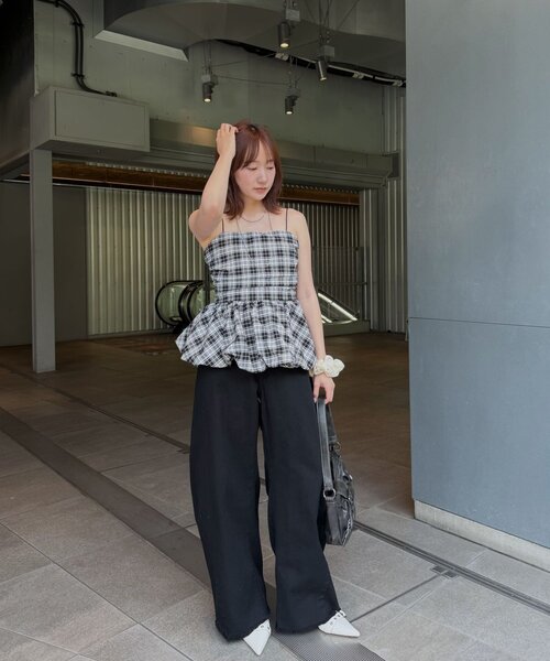 mline（エムライン）の「[mline]ルーズカーブデニム（デニムパンツ・レディース・オフホワイト/ブラック・2/1）」の19枚目の写真