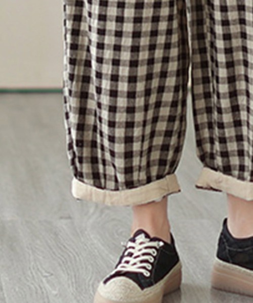 ONEP STAR（ワンピスター）の「チェック柄ワイドパンツ（その他パンツ・レディース・ブラック・X-LARGE/LARGE/MEDIUM）」の12枚目の写真
