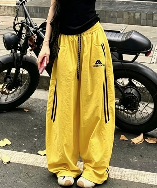 パンツ（イエロー/黄色系・クロップド・半端丈）ファッション通販