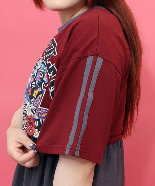 ScoLar（スカラー）の「162658：レース付き アメリカン風スカラーちゃん配色ワンピース（ワンピース・レディース・レッド/ネイビー/グリーン・M）」の11枚目の写真