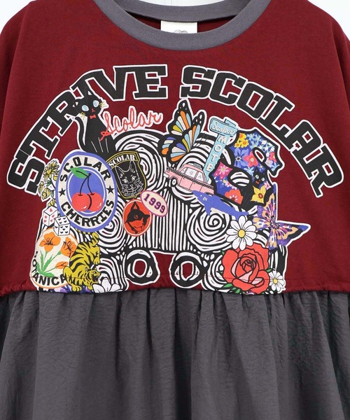ScoLar（スカラー）の「162658：レース付き アメリカン風スカラーちゃん配色ワンピース（ワンピース・レディース・レッド/ネイビー/グリーン・M）」の13枚目の写真
