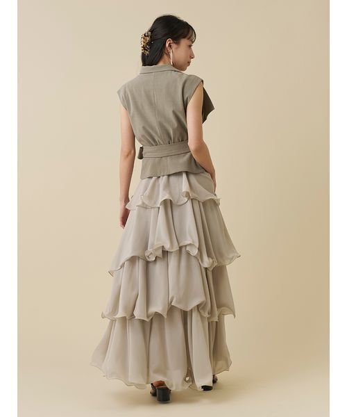 SNIDEL(スナイデル)の「ティアードドッキングカットベアワンピース(ワンピース・レディース・カーキ/オフホワイト/ブラック・0/1)」の22枚目の写真