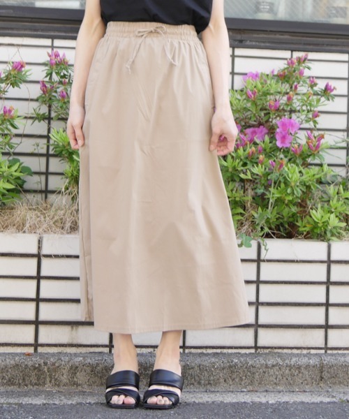 DISKEEN SURE(ディスキーンシュアー)の「大人カジュアルにおすすめ!ポケットデザインナロースカート ロングスカート(スカート・レディース・ブラック/カーキ/ベージュ/チャコール・FREE)」の3枚目の写真