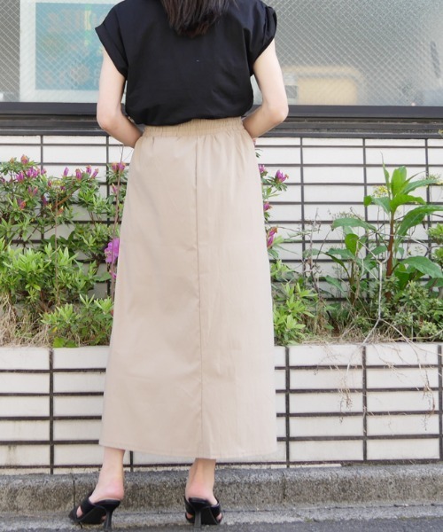 DISKEEN SURE(ディスキーンシュアー)の「大人カジュアルにおすすめ!ポケットデザインナロースカート ロングスカート(スカート・レディース・ブラック/カーキ/ベージュ/チャコール・FREE)」の7枚目の写真
