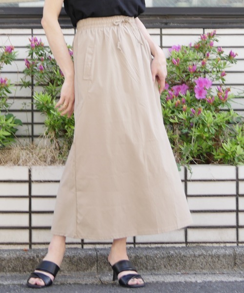 DISKEEN SURE(ディスキーンシュアー)の「大人カジュアルにおすすめ!ポケットデザインナロースカート ロングスカート(スカート・レディース・ブラック/カーキ/ベージュ/チャコール・FREE)」の9枚目の写真