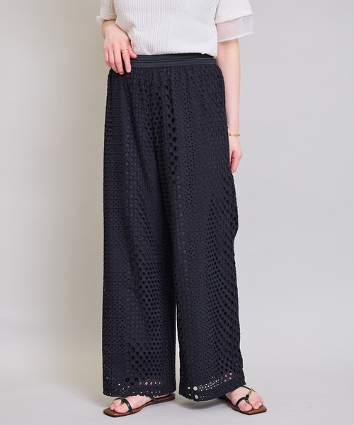 LHELBIE(レルビエ)の「サークルレースパンツ(その他パンツ・レディース・ブラック/オフホワイト・M)」の8枚目の写真