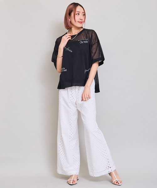 LHELBIE(レルビエ)の「サークルレースパンツ(その他パンツ・レディース・ブラック/オフホワイト・M)」の15枚目の写真