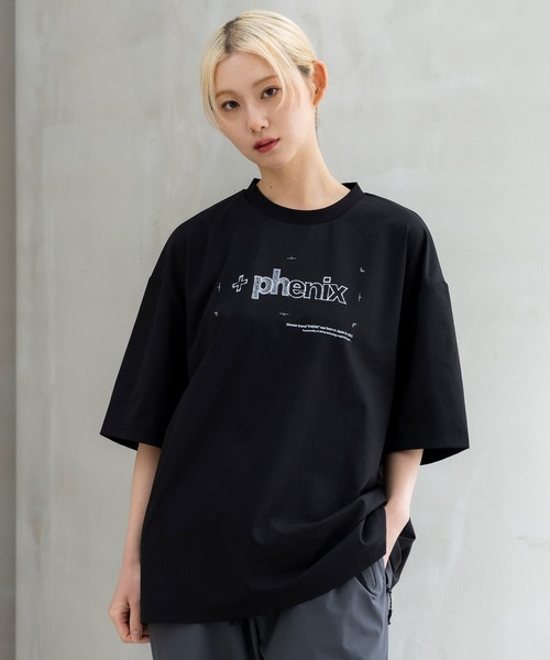 +phenix(プラスフェニックス)の「+phenix(プラスフェニックス)Outlast MIRRORED GRAPHIC SHORT SLEEVE TEE / ハンドドローン グラフィック ショートスリーブTシャツ(Tシャツ/カットソー・メンズ・ホワイト/グレー/ブラック・L/M)」の3枚目の写真