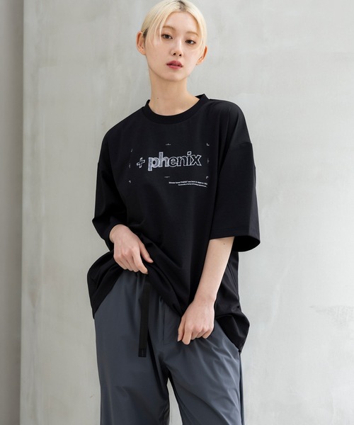 +phenix(プラスフェニックス)の「+phenix(プラスフェニックス)Outlast MIRRORED GRAPHIC SHORT SLEEVE TEE / ハンドドローン グラフィック ショートスリーブTシャツ(Tシャツ/カットソー・メンズ・ホワイト/グレー/ブラック・L/M)」の16枚目の写真