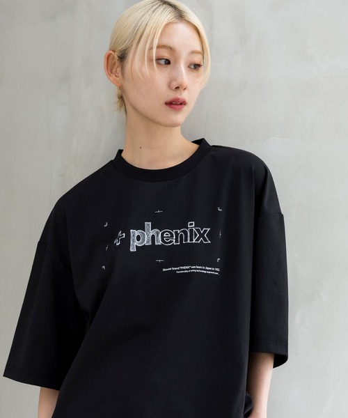 +phenix(プラスフェニックス)の「+phenix(プラスフェニックス)Outlast MIRRORED GRAPHIC SHORT SLEEVE TEE / ハンドドローン グラフィック ショートスリーブTシャツ(Tシャツ/カットソー・メンズ・ホワイト/グレー/ブラック・L/M)」の15枚目の写真