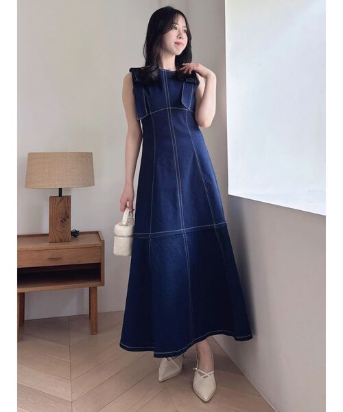 dazzlin(ダズリン)の「2WAYショルダーリボンワンピース(ワンピース・レディース・その他1/インディゴブルー/その他2・MEDIUM/SMALL)」の7枚目の写真