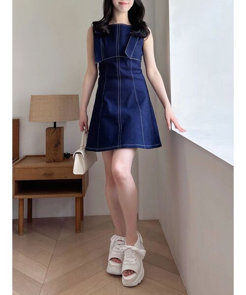 dazzlin(ダズリン)の「2WAYショルダーリボンワンピース(ワンピース・レディース・その他1/インディゴブルー/その他2・MEDIUM/SMALL)」の11枚目の写真
