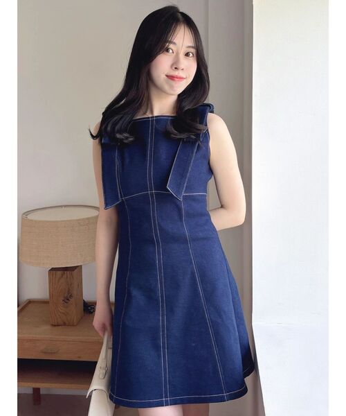 dazzlin(ダズリン)の「2WAYショルダーリボンワンピース(ワンピース・レディース・その他1/インディゴブルー/その他2・MEDIUM/SMALL)」の13枚目の写真