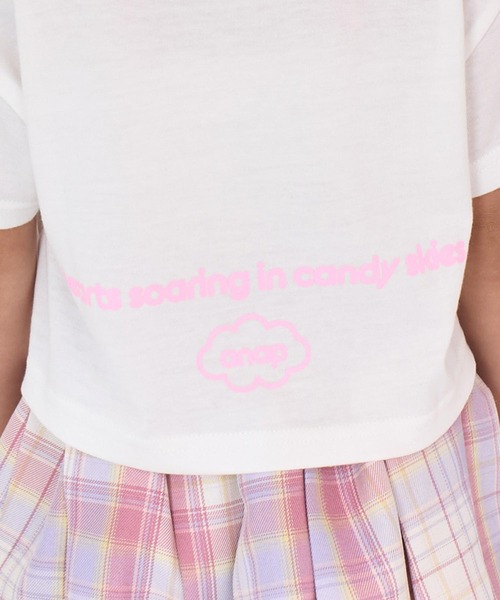 ANAP kids（アナップキッズ）の「ハートアキ ホログラム ワッペン クロップド Tシャツ（Tシャツ/カットソー・キッズ・ラベンダー/ライトブルー/ホワイト・110/120/130）」の11枚目の写真