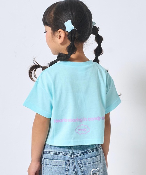 ANAP kids（アナップキッズ）の「ハートアキ ホログラム ワッペン クロップド Tシャツ（Tシャツ/カットソー・キッズ・ラベンダー/ライトブルー/ホワイト・110/120/130）」の20枚目の写真
