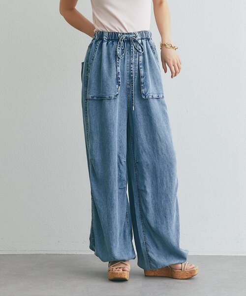 La boutique BonBon(ラブティックボンボン)の「セルロースデニムバギーパンツ(その他パンツ・レディース・ネイビー・2)」の10枚目の写真