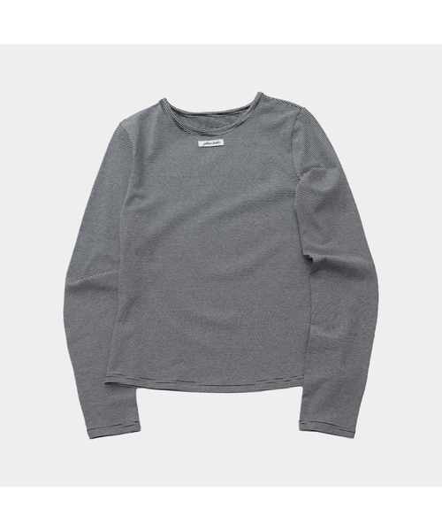 PLACE STUDIO(プレイススタジオ)の「ベーシックボーダーアウトラベルソフトロングスリーブウィメンズTシャツ_3COLOR(Tシャツ/カットソー・レディース・ブラウン/グレー/ブラック・FREE)」の1枚目の写真