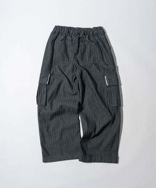 CASPER JOHN(キャスパージョン)の「Herringbone denim double knee cargo pants/ヘリンボーンデニムダブルニーカーゴパンツ(カーゴパンツ・メンズ・ネイビー/ホワイト・MEDIUM/X-SMALL/LARGE/SMALL)」の20枚目の写真