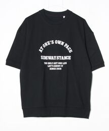 【SIDEWAYSTANCE】カレッジロゴ裏毛ライトスウェットTシャツ半袖トレーナー 70617