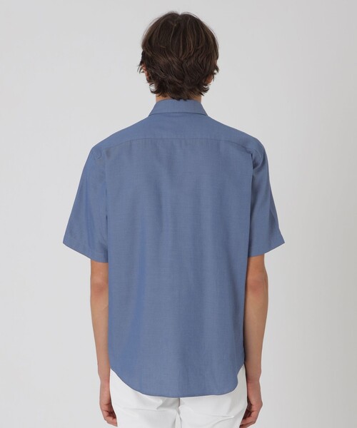 BLACK LABEL CRESTBRIDGE(ブラックレーベル・クレストブリッジ)の「【一部店舗限定】ストライプパッチワークハーフスリーブシャツ(シャツ/ブラウス・メンズ・ネイビー/ブルー系その他4・M/L)」の5枚目の写真