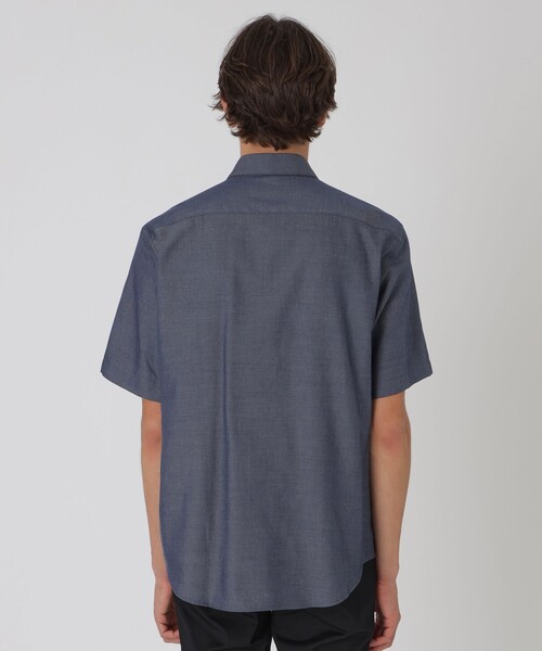BLACK LABEL CRESTBRIDGE(ブラックレーベル・クレストブリッジ)の「【一部店舗限定】ストライプパッチワークハーフスリーブシャツ(シャツ/ブラウス・メンズ・ネイビー/ブルー系その他4・M/L)」の10枚目の写真