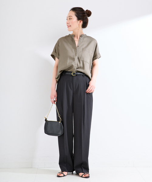 B.C STOCK(ベーセーストック)の「手洗い可 / 接触冷感/ UVケア / SUUSUU スラックス(スラックス・レディース・ブラック/ベージュ・FREE)」の3枚目の写真
