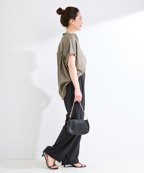 B.C STOCK(ベーセーストック)の「手洗い可 / 接触冷感/ UVケア / SUUSUU スラックス(スラックス・レディース・ブラック/ベージュ・FREE)」の4枚目の写真