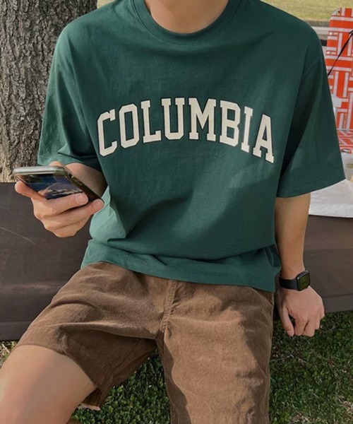 NOWLE(ノウル)の「【NOWLE】アーチカレッジロゴ プリントTシャツ / 半袖 Tシャツ(Tシャツ/カットソー・メンズ・グリーン/ホワイト/ブラック・MEDIUM/X-LARGE/LARGE)」の9枚目の写真