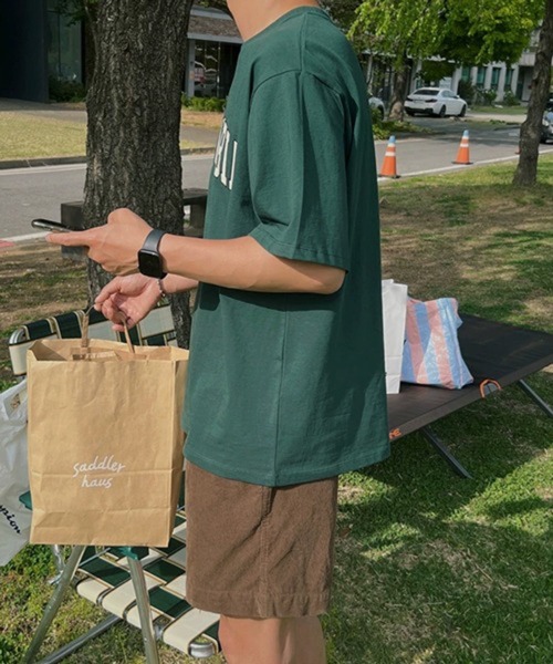NOWLE(ノウル)の「【NOWLE】アーチカレッジロゴ プリントTシャツ / 半袖 Tシャツ(Tシャツ/カットソー・メンズ・グリーン/ホワイト/ブラック・MEDIUM/X-LARGE/LARGE)」の15枚目の写真