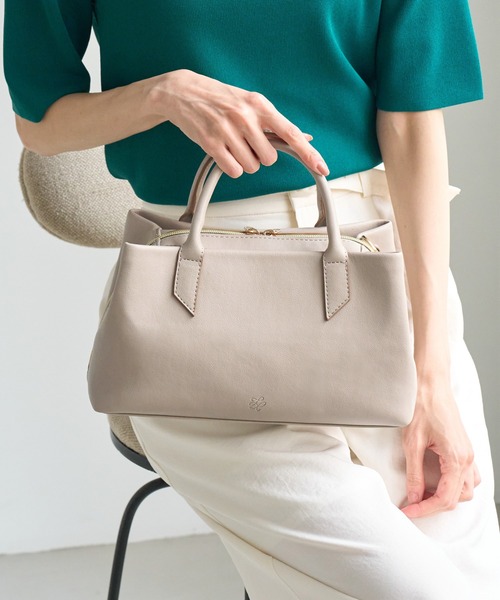ROPE' PICNIC(ロペピクニック)の「2WAYミドルサイズ全開放バッグ/軽量(トートバッグ・レディース・ベージュ系その他2/ワイン/ブラック・FREE)」の3枚目の写真