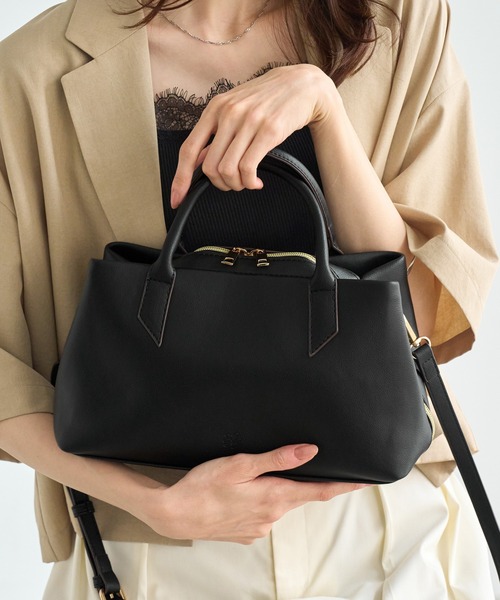 ROPE' PICNIC(ロペピクニック)の「2WAYミドルサイズ全開放バッグ/軽量(トートバッグ・レディース・ベージュ系その他2/ワイン/ブラック・FREE)」の5枚目の写真