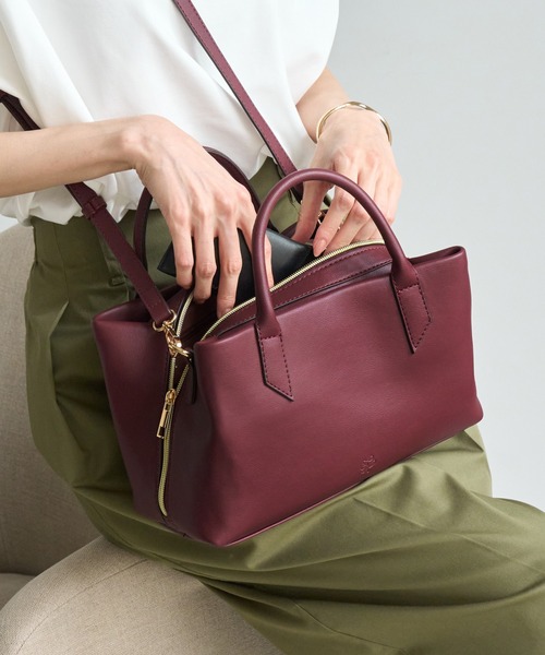 ROPE' PICNIC(ロペピクニック)の「2WAYミドルサイズ全開放バッグ/軽量(トートバッグ・レディース・ベージュ系その他2/ワイン/ブラック・FREE)」の14枚目の写真