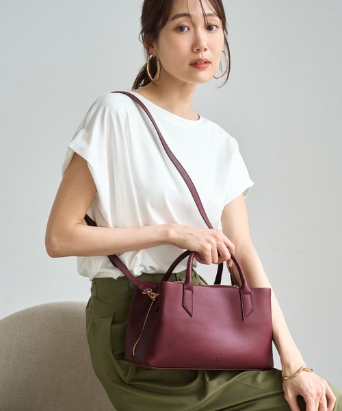 ROPE' PICNIC(ロペピクニック)の「2WAYミドルサイズ全開放バッグ/軽量(トートバッグ・レディース・ベージュ系その他2/ワイン/ブラック・FREE)」の16枚目の写真