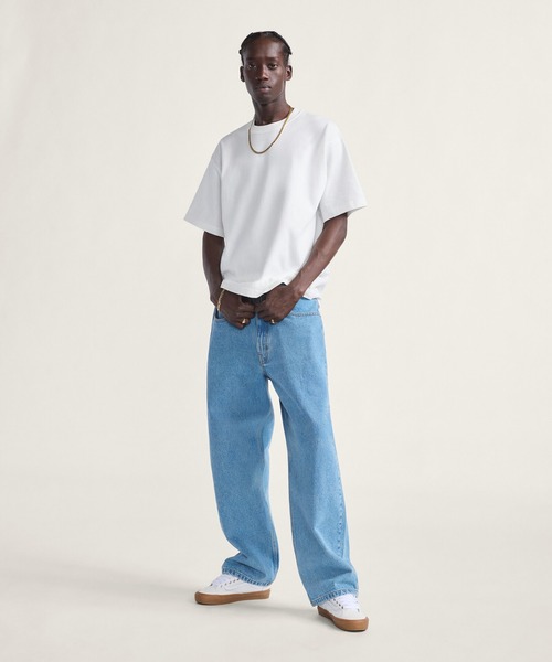 VANS(バンズ)の「チェック5 ルーズデニムパンツ / Check-5 Baggy Denim Pant STONE VN000PQHCDX1(デニムパンツ・メンズ・ブルー・32inch/30inch/28inch/34inch/36inch)」の2枚目の写真