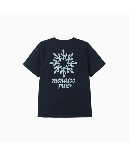 MENASOO(ミナス)の「Run Symbol Sorona T Shirt (Basic Fit)_Navy(Tシャツ/カットソー・レディース・ネイビー・S/L/2XL)」の1枚目の写真