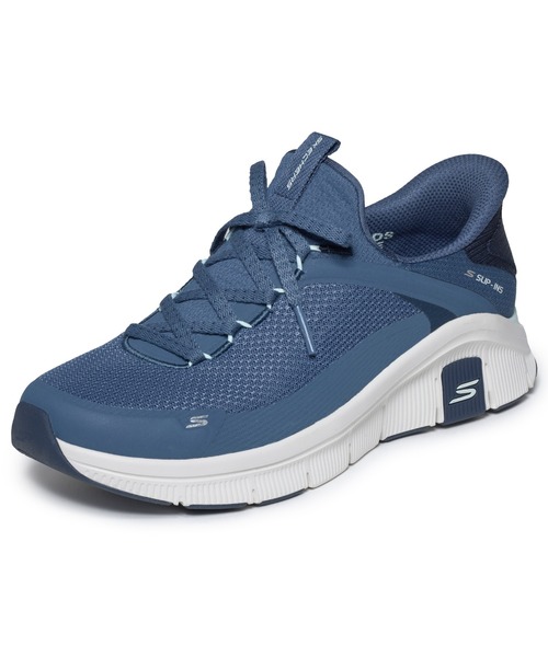 SKECHERS(スケッチャーズ)の「ハンズフリー スリップインズ リラックスフィット フレックス(スニーカー・レディース・ネイビー/ブラック×ホワイト・24cm/23.5cm/23cm)」の2枚目の写真