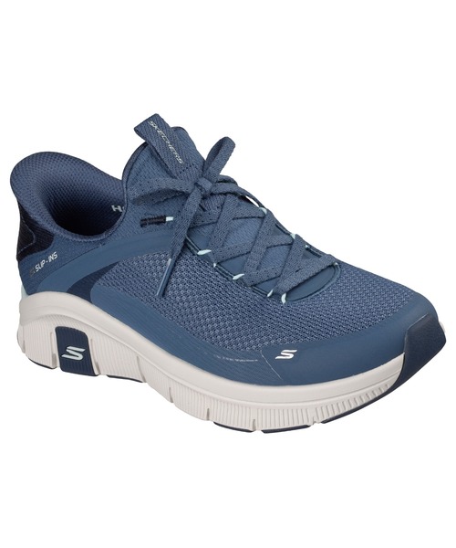 SKECHERS(スケッチャーズ)の「ハンズフリー スリップインズ リラックスフィット フレックス(スニーカー・レディース・ネイビー/ブラック×ホワイト・24cm/23.5cm/23cm)」の9枚目の写真