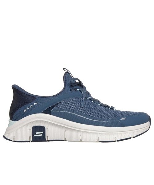 SKECHERS(スケッチャーズ)の「ハンズフリー スリップインズ リラックスフィット フレックス(スニーカー・レディース・ネイビー/ブラック×ホワイト・24cm/23.5cm/23cm)」の12枚目の写真