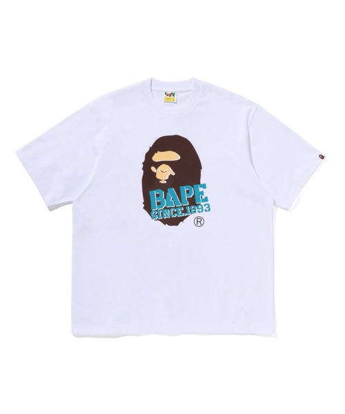 A BATHING APE(アベイシングエイプ)の「STENCIL FONT APE HEAD RELAXED FIT TEE(Tシャツ/カットソー・メンズ・オレンジ/ブラック/ホワイト・X-LARGE/LARGE/MEDIUM/SMALL/XX-LARGE)」の1枚目の写真