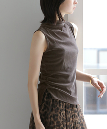La TOTALITE | 【洗える】チュールフロッキーハイネックカット(Tシャツ/カットソー)