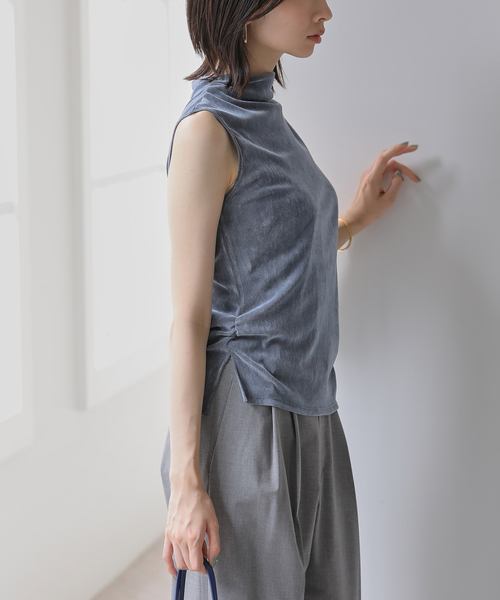 La TOTALITE(ラトータリテ)の「【洗える】チュールフロッキーハイネックカット(Tシャツ/カットソー・レディース・グレー/ブルー/バーガンディー・FREE)」の22枚目の写真
