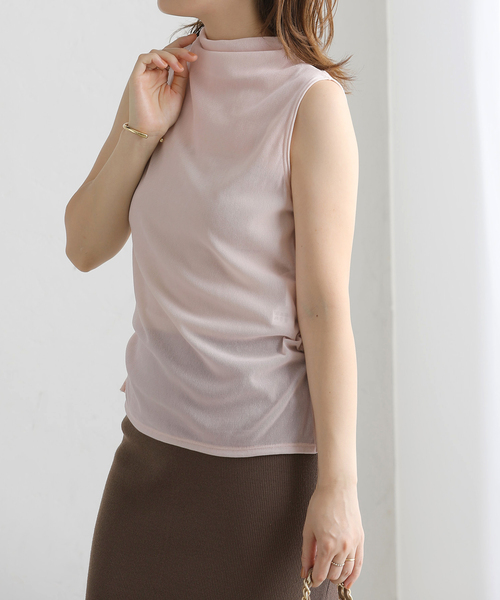 La TOTALITE(ラトータリテ)の「【洗える】チュールフロッキーハイネックカット(Tシャツ/カットソー・レディース・グレー/ブルー/バーガンディー・FREE)」の16枚目の写真