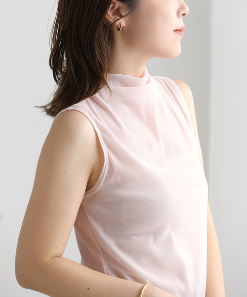 La TOTALITE(ラトータリテ)の「【洗える】チュールフロッキーハイネックカット(Tシャツ/カットソー・レディース・グレー/ブルー/バーガンディー・FREE)」の17枚目の写真