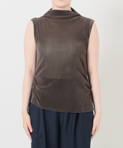 La TOTALITE(ラトータリテ)の「【洗える】チュールフロッキーハイネックカット(Tシャツ/カットソー・レディース・グレー/ブルー/バーガンディー・FREE)」の12枚目の写真