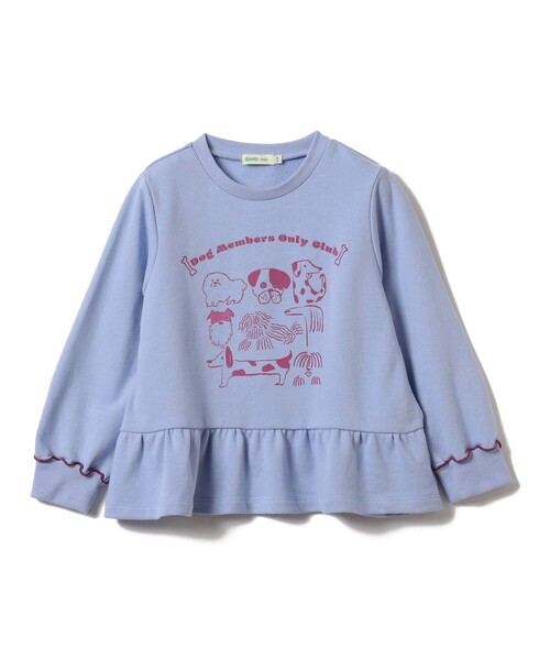 BEAMS mini（ビームスミニ）の「切替フリル スウェット 2026FW（90～140cm）（スウェット・キッズ・パープル系その他4/ライトブルー・90/100/110/120/130/140）」の4枚目の写真