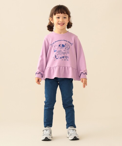 BEAMS mini（ビームスミニ）の「切替フリル スウェット 2026FW（90～140cm）（スウェット・キッズ・パープル系その他4/ライトブルー・90/100/110/120/130/140）」の9枚目の写真