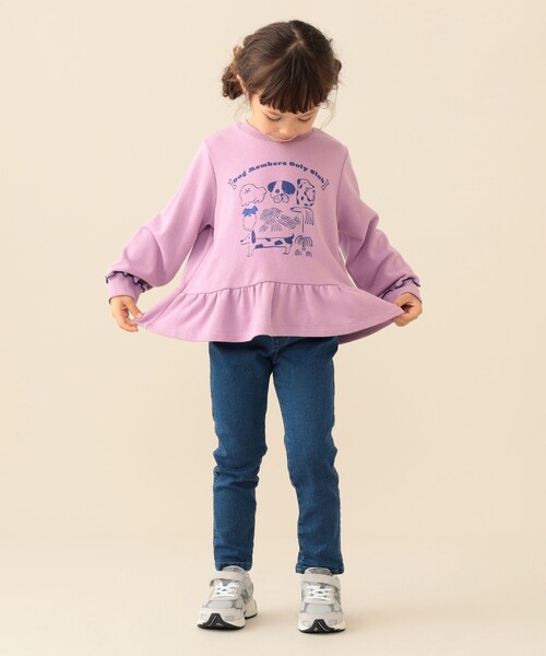 BEAMS mini（ビームスミニ）の「切替フリル スウェット 2026FW（90～140cm）（スウェット・キッズ・パープル系その他4/ライトブルー・90/100/110/120/130/140）」の10枚目の写真